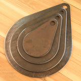 4" 6" 8" 10" Teardrop Set 1/4" AR500
