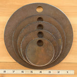 3" 4" 5" 6" 8" Circle Set 3/8" AR500 Set of 5