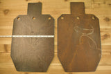 AR500 3/8" Steel Shooting Targets 2pc 12"x20" IDPA Body Three Hole