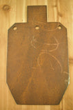 AR500 3/8" Steel Shooting Targets 2pc 12"x20" IDPA Body Three Hole