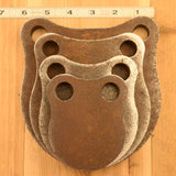 1/2" AR500 3"-6" Gong Set With Painting Stencil Kit