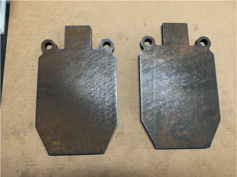 Blemish Discounted 1/2" AR500 7"x12" IDPA Body Set Of TWO