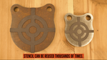 1/2" AR500 3"-6" Gong Set With Painting Stencil Kit