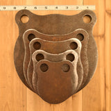 1/2" AR500 3"-8" Gong Set With Painting Stencil Kit