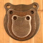 1/2" AR500 4" 6" 8" Gong Set With Painting Stencil Kit